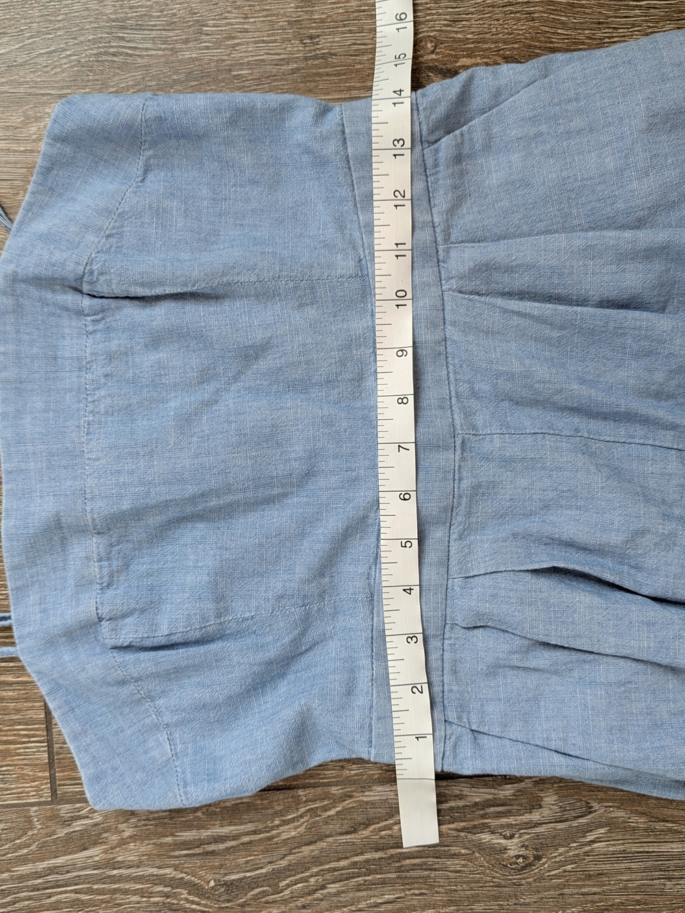 J. Crew 100% Cotton Chambray Denim Overall Jumpsuit Butter Mom Wide Leg Size 4 P - Picture 10 of 12